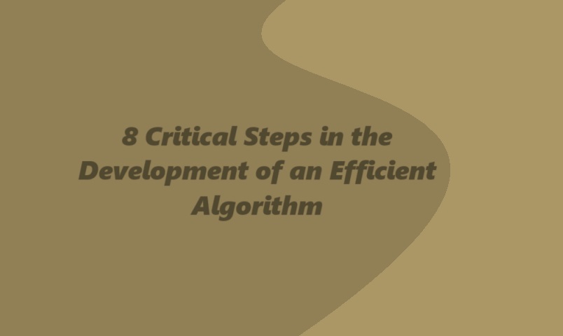 8 Critical Steps in the Development of an Efficient Algorithm